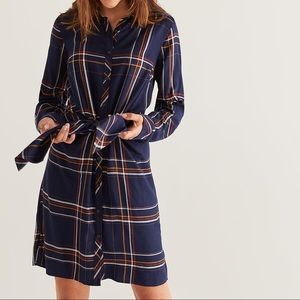 Reitmans - Plaid Shirt Dress with Front Tie
Color: Verona Blue